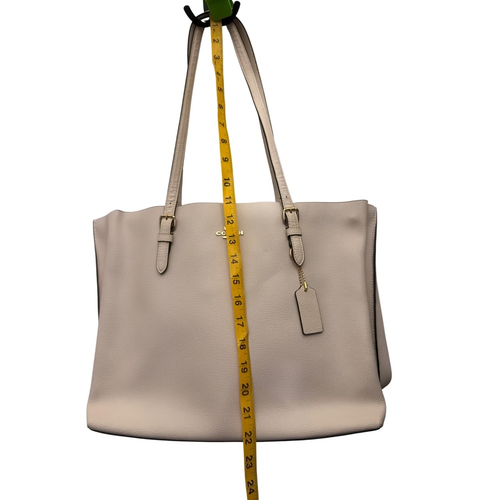 Coach Tote Chalk White Pebbled Leather Shoulder Bag L2273-1671 - Picture 11 of 15